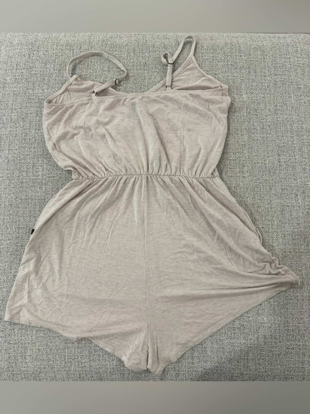 MeUndies UltraModal V-Neck Romper in Heather Oat - Picture 7 of 14